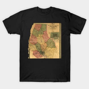 VINTAGE OLD BALTIMORE CITY MAP T-Shirt